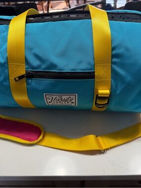 The Varsity Coolers Turquoise & Yellow Duffel NEW-did not come tagged